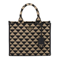 Borsa Prada Small Symbole Tessuto Jacquard Nera