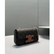Celine Borsa a tracolla con catena Cuir Triomphe 199242 Henna