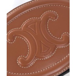 Celine Ovale Minaudiere Cuir Triomphe Pelle Di Vitello Liscia Caffè