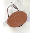 Celine Ovale Minaudiere Cuir Triomphe Pelle Di Vitello Liscia Caffè