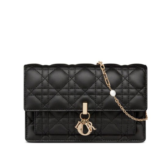 Christian Dior Borse Firmate Replica a tracolla Lady Dior nera