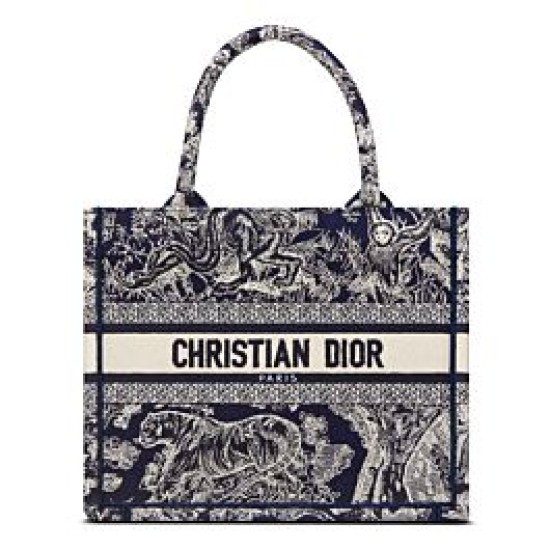 Christian Dior Imitazioni borse griffate piccola Dior Book Tote blu scuro