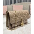 Christian Dior Lady Dior Chain Pouch Albicocca