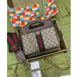 Gucci Ophidia Borsa Piccola Con Web 693724 Blu Scuro