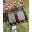 Gucci Ophidia Borsa Piccola Con Web 693724 Blu Scuro