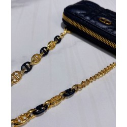Astuccio Christian Dior Mini Dior Caro con cerniera nero Astuccio Christian Dior Mini Dior Caro con cerniera nero