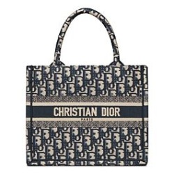 Imitazione Christian Dior Borsa piccola Dior Book Tote blu scuro