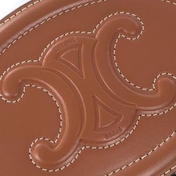 Celine Ovale Minaudiere Cuir Triomphe Pelle Di Vitello Liscia Caffè