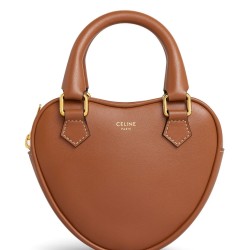 Celine Cuore Medio Pelle Di Vitello Liscia Caffè
