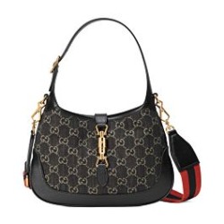 Imitazione Borsa a tracolla piccola Gucci Jackie 1961 678843 nera