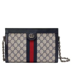 Borsa Replica 1:1 a tracolla piccola Gucci Ophidia GG 503877 blu scuro