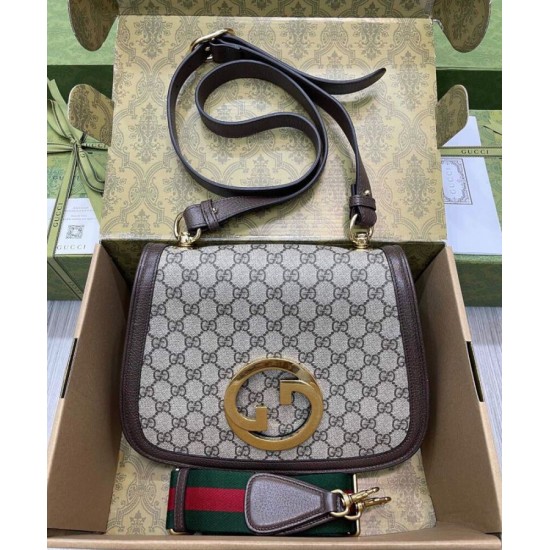 Borsa A Tracolla Media Gucci Con Incastro Rotondo G 699210 Caffè Scuro Borsa A Tracolla Media Gucci Con Incastro Rotondo G 699210 Caffè Scuro