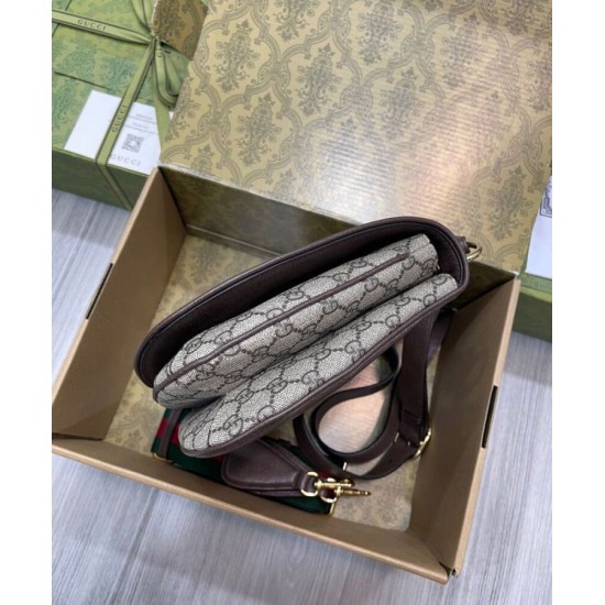 Borsa A Tracolla Media Gucci Con Incastro Rotondo G 699210 Caffè Scuro Borsa A Tracolla Media Gucci Con Incastro Rotondo G 699210 Caffè Scuro