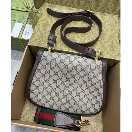 Borsa A Tracolla Media Gucci Con Incastro Rotondo G 699210 Caffè Scuro Borsa A Tracolla Media Gucci Con Incastro Rotondo G 699210 Caffè Scuro