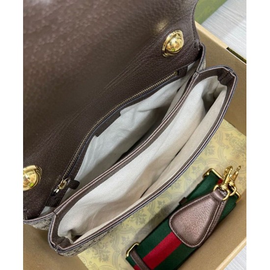 Borsa A Tracolla Media Gucci Con Incastro Rotondo G 699210 Caffè Scuro Borsa A Tracolla Media Gucci Con Incastro Rotondo G 699210 Caffè Scuro