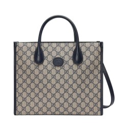 Borse Imitazioni Gucci Small Tote Con Incastro G 659983 Blu Scuro