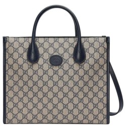 Borse Imitazioni Gucci Small Tote Con Incastro G 659983 Blu Scuro