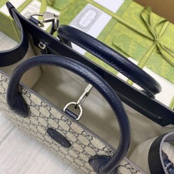 Borse Imitazioni Gucci Small Tote Con Incastro G 659983 Blu Scuro
