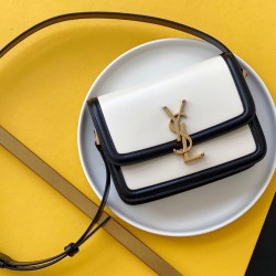 YSL Saint Laurent Solferino Small Satchel Box Saint Laurent Pelle Crema