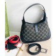 Imitazione Borsa a tracolla piccola Gucci Jackie 1961 678843 nera