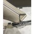 Imitazione Qualità superiore replica Triangolo Prada Saffiano Crema