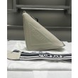 Imitazione Qualità superiore replica Triangolo Prada Saffiano Crema