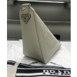 Imitazione Qualità superiore replica Triangolo Prada Saffiano Crema