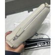Imitazione Qualità superiore replica Triangolo Prada Saffiano Crema