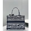 Imitazione Christian Dior Borsa Book Tote con libro blu scuro