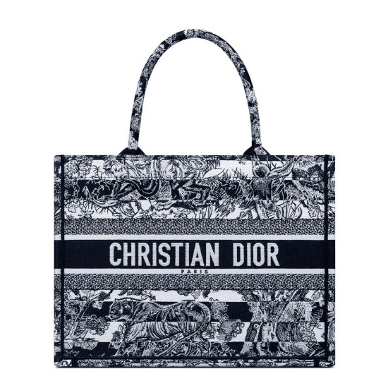 Imitazione Christian Dior Borsa Book Tote con libro blu scuro