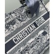 Imitazione Christian Dior Borsa Book Tote con libro blu scuro
