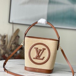 Borsa a secchiello Louis Vuitton Petit Rafia M59962