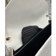 YSL Saint Laurent Gaby Satchel Pelle Di Agnello Trapuntata Bianca