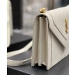 YSL Saint Laurent Gaby Satchel Pelle Di Agnello Trapuntata Bianca