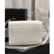 YSL Saint Laurent Gaby Satchel Pelle Di Agnello Trapuntata Bianca