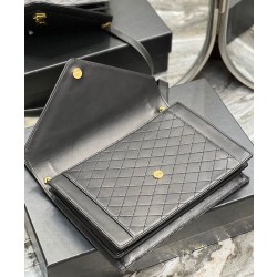 YSL Saint Laurent Gaby Satchel Pelle Di Agnello Trapuntata Nera