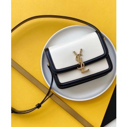 YSL Saint Laurent Solferino Small Satchel Box Saint Laurent Pelle Crema
