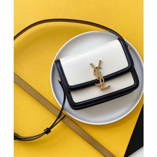 YSL Saint Laurent Solferino Small Satchel Box Saint Laurent Pelle Crema