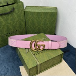 Miglior Prezzo Cintura larga Gucci GG Marmont 400593 40mm Rosa Replica