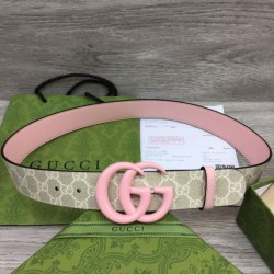 Miglior Prezzo Cintura larga Gucci GG Marmont 400593 40mm Rosa Replica