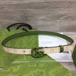 Miglior Prezzo Cintura sottile Gucci GG Marmont 409417 20mm Verde Replica