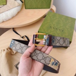 Miglior Prezzo Cintura Gucci stampa garofano GG 677534 35mm Replica