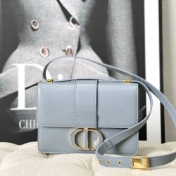 Miglior Prezzo Christian Dior 30 Montaigne Borsa Latte Box Pelle di vitello Azzurro Replica