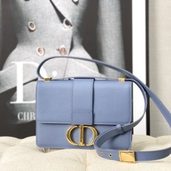 Miglior Prezzo Imitazione Christian Dior 30 Montaigne Imitazioni borse griffate Latte Box Pelle di vitello Blu Replica