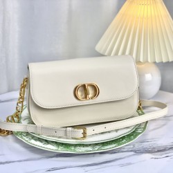 Miglior Prezzo Imitazione Christian Dior 30 Montaigne Avenue Borse Firmate Replica Dusty Avorio Box Pelle di vitello 