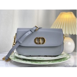 Borsa Replica 1:1 Christian Dior 30 Montaigne Avenue in pelle di vitello grigia
