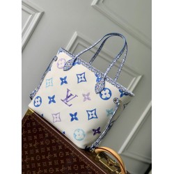 Borsa tote Louis Vuitton Neverfull MM M22979 Blu