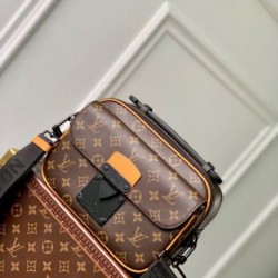 Miglior Prezzo Borse Imitazioni a tracolla Louis Vuitton S-Lock M46688 Monogramma Macassar Replica