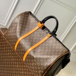 Miglior Prezzo Qualità superiore replica da viaggio Louis Vuitton Keepall Bandouliere 45 M46703 Nonogram Macassar Replica