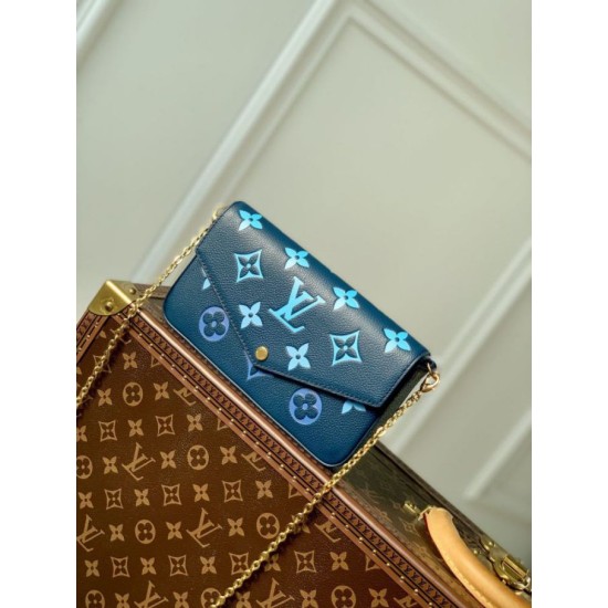 Sito Replica Borsa a catena LV Félicie Pochette M82349 Blu imitazioni Miglior Prezzo Borsa a catena LV Félicie Pochette M82349 Blu Replica